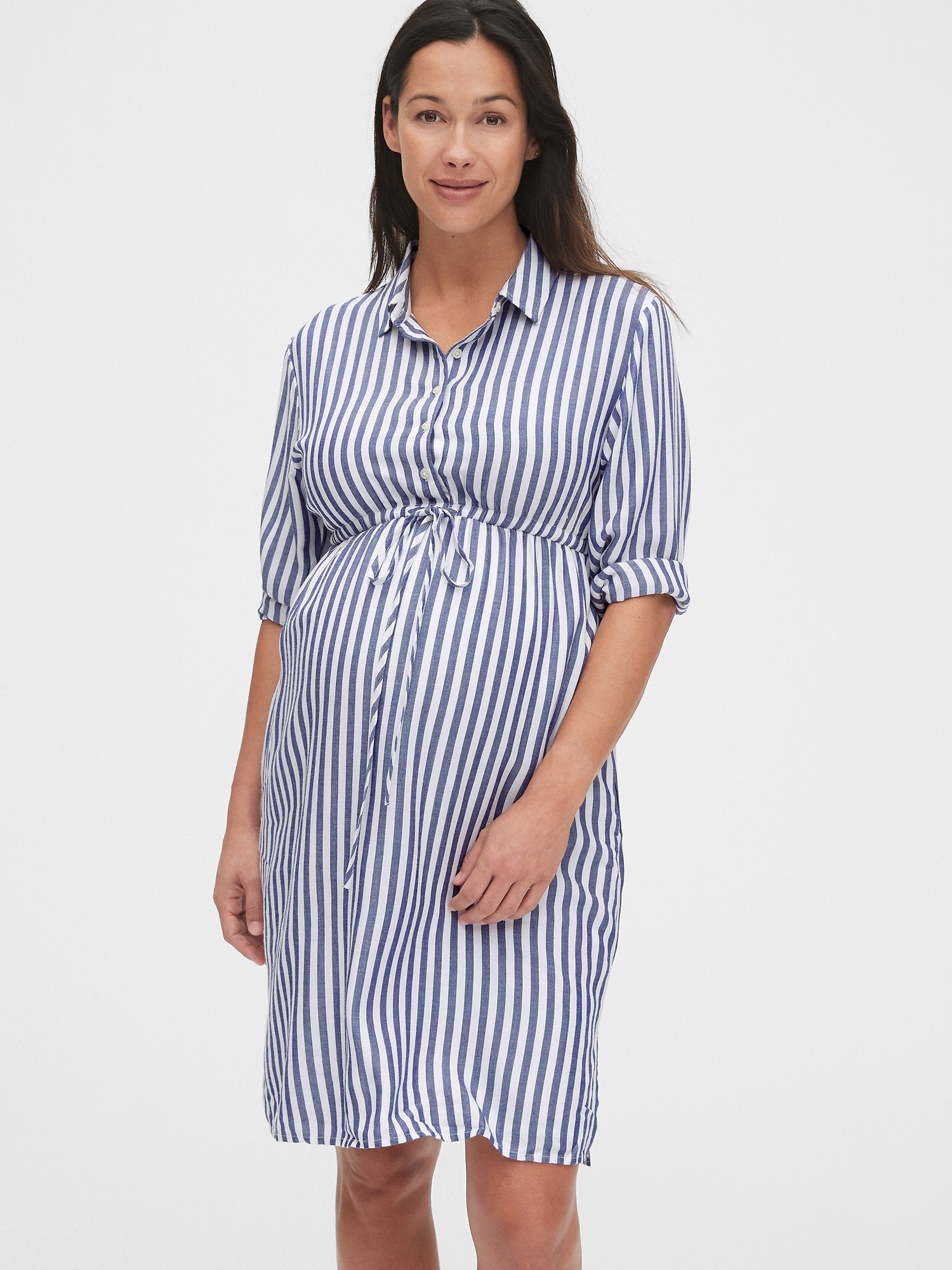 long midi shirt dress