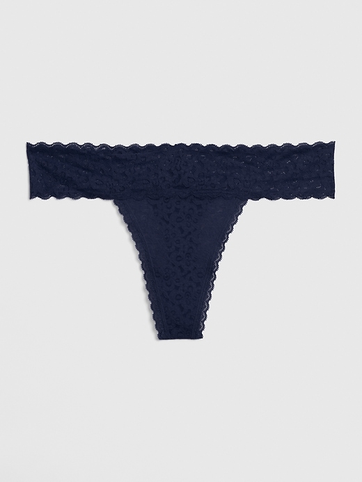 View large product image 1 of 1. Lace Thong