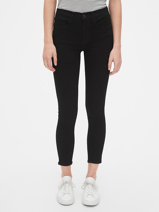 1 of 8 showing, with the color true black of product Mid Rise Favorite Jeggings