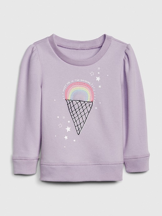 View large product image 1 of 3. Toddler Graphic Puff-Sleeve Sweatshirt