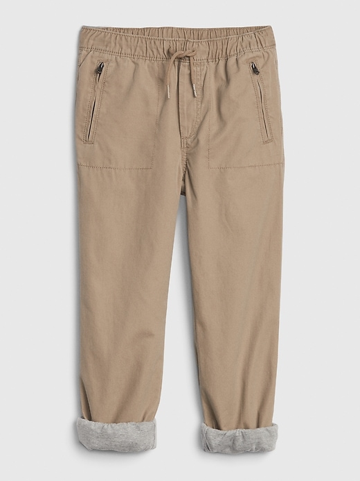 1 of 8 showing, with the color mission tan of product Kids Jersey-Lined Joggers