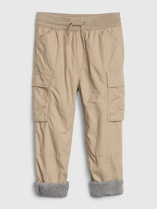 View large product image 1 of 1. Kids Jersey-Lined Cargo Joggers