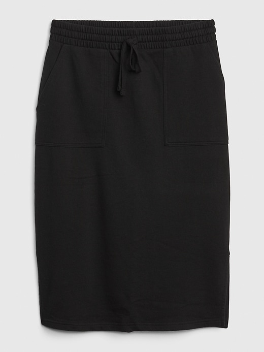 Image number 6 showing, Fitted Midi Skirt in French Terry