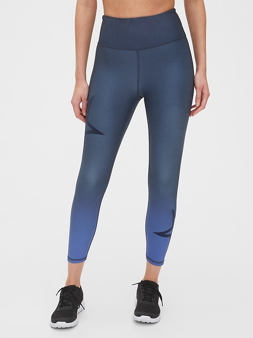 View large product image 1 of 1. GapFit High Rise Blackout Print 7/8 Leggings