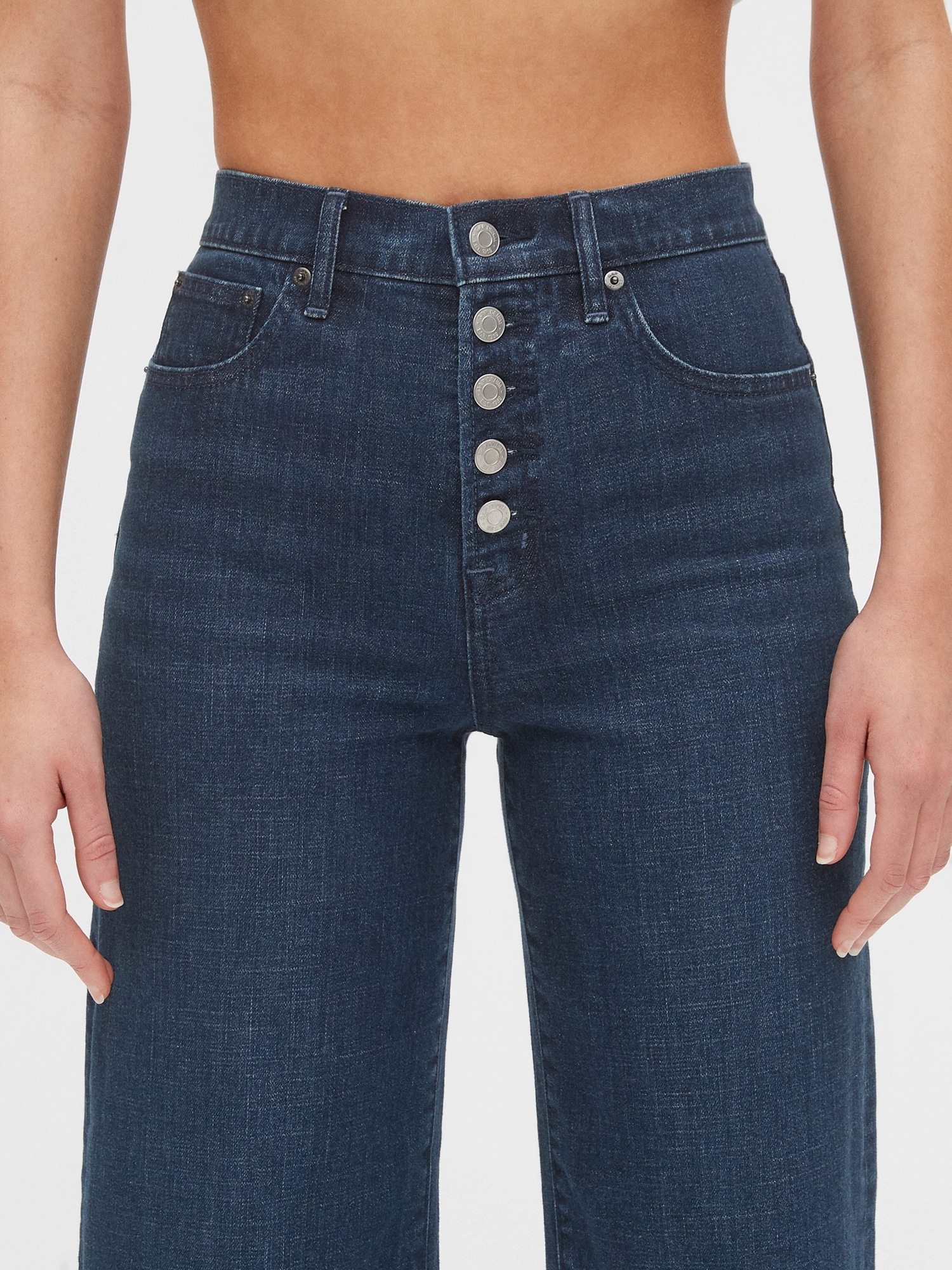 gap wide leg cropped jeans