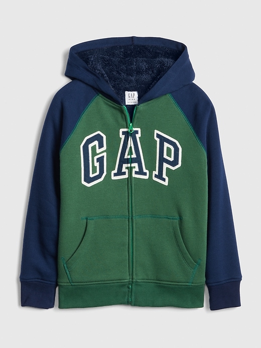 Image number 1 showing, Kids Cozy-Lined Gap Logo Sweatshirt