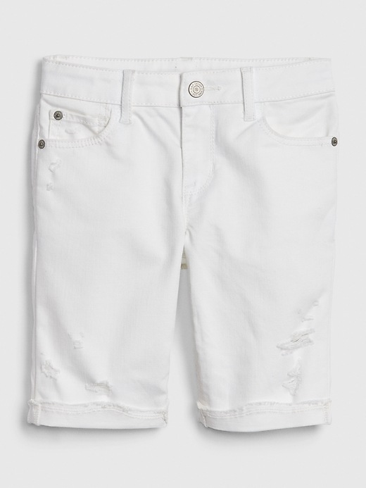 Image number 2 showing, Kids Destructed Bermuda Shorts in Stain-Resistant
