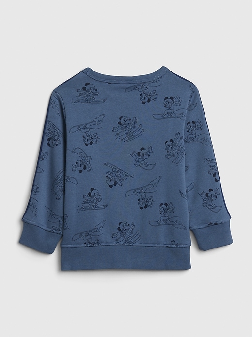 2 of 8 showing, with the color bainbridge blue of product babyGap &#124 Disney Mickey Mouse Sweatshirt