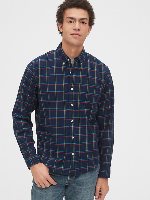 View large product image 1 of 1. Lived-In Stretch Oxford Shirt in Untucked Fit