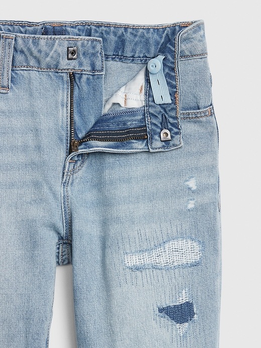 Image number 4 showing, Kids Denim Patch Girlfriend Jeans