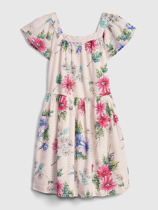 Image number 3 showing, Kids Floral Squareneck Dress
