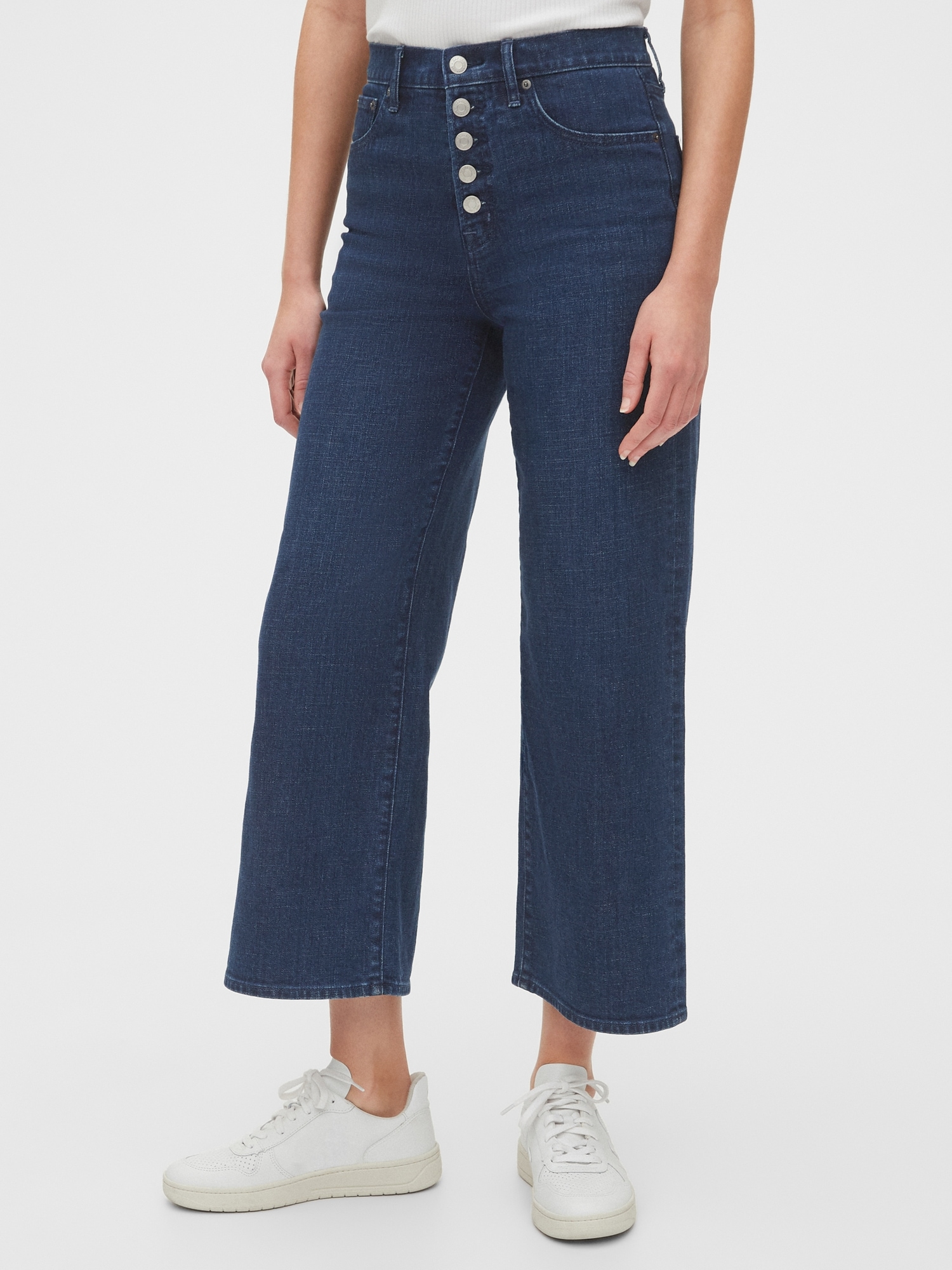 gap wide leg crop jeans