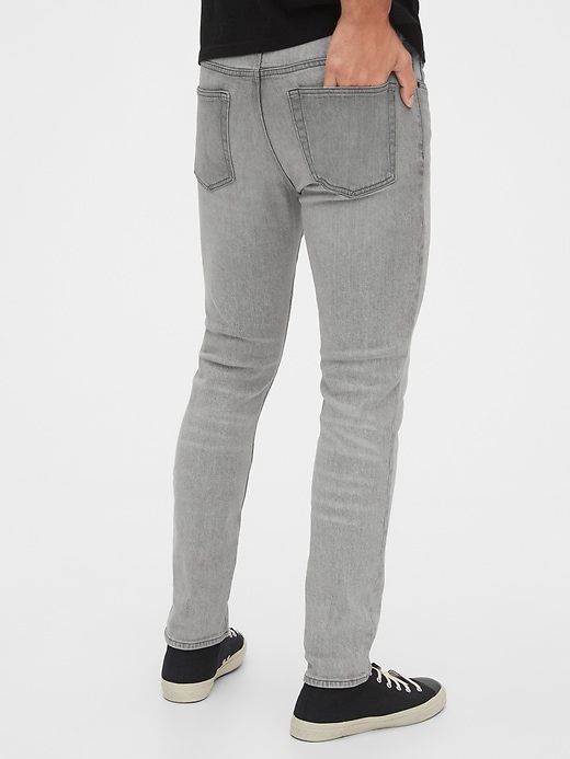 2 of 8 showing, with the color washed grey of product Skinny Jeans with GapFlex