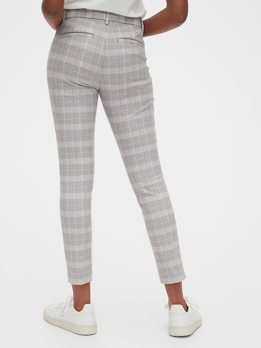 2 of 8 showing, with the color grey plaid of product Skinny Ankle Pants