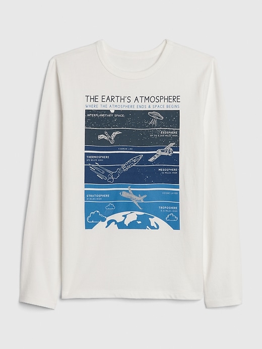 1 of 8 showing, with the color new off white of product Kids Graphic T-Shirt