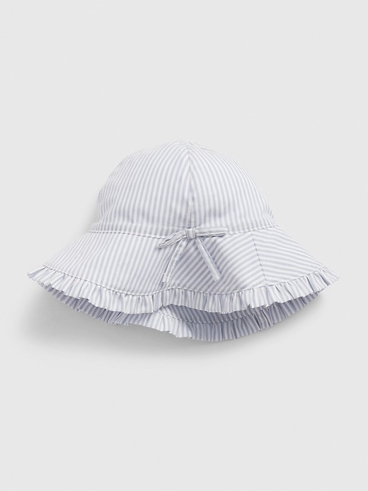 1 of 8 showing, with the color blue stripe of product Baby Stripe Flutter Hat