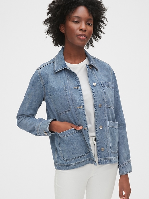 Image number 1 showing, Denim Chore Jacket