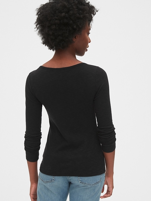 Image number 2 showing, Ribbed Button-Front T-Shirt