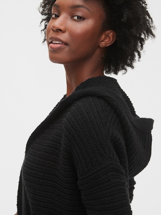 Image number 5 showing, Hooded Cocoon Cardigan