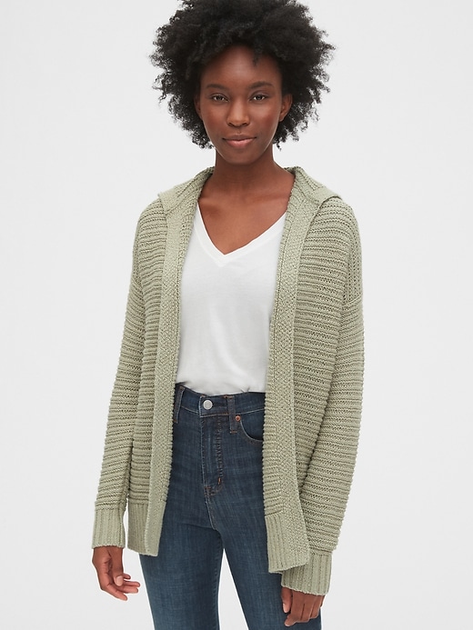 Image number 7 showing, Hooded Cocoon Cardigan