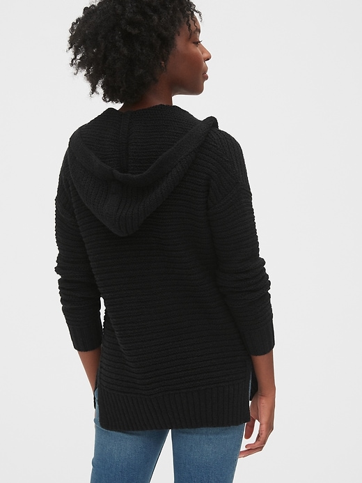Image number 2 showing, Hooded Cocoon Cardigan