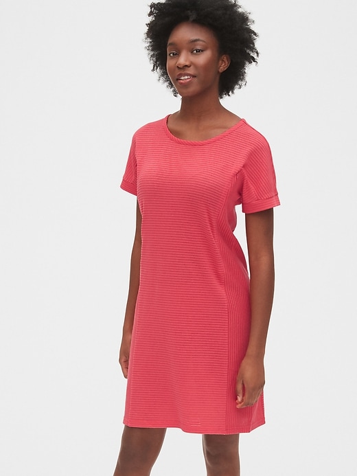 1 of 8 showing, with the color rose bush of product Maternity Nursing Zip Dress