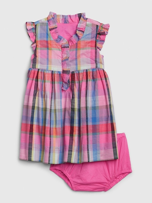Image number 3 showing, Baby Plaid Ruffle Dress
