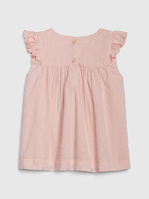 Image number 2 showing, Toddler Embroidered Ruffle Top