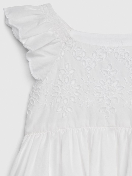 gap eyelet flutter dress