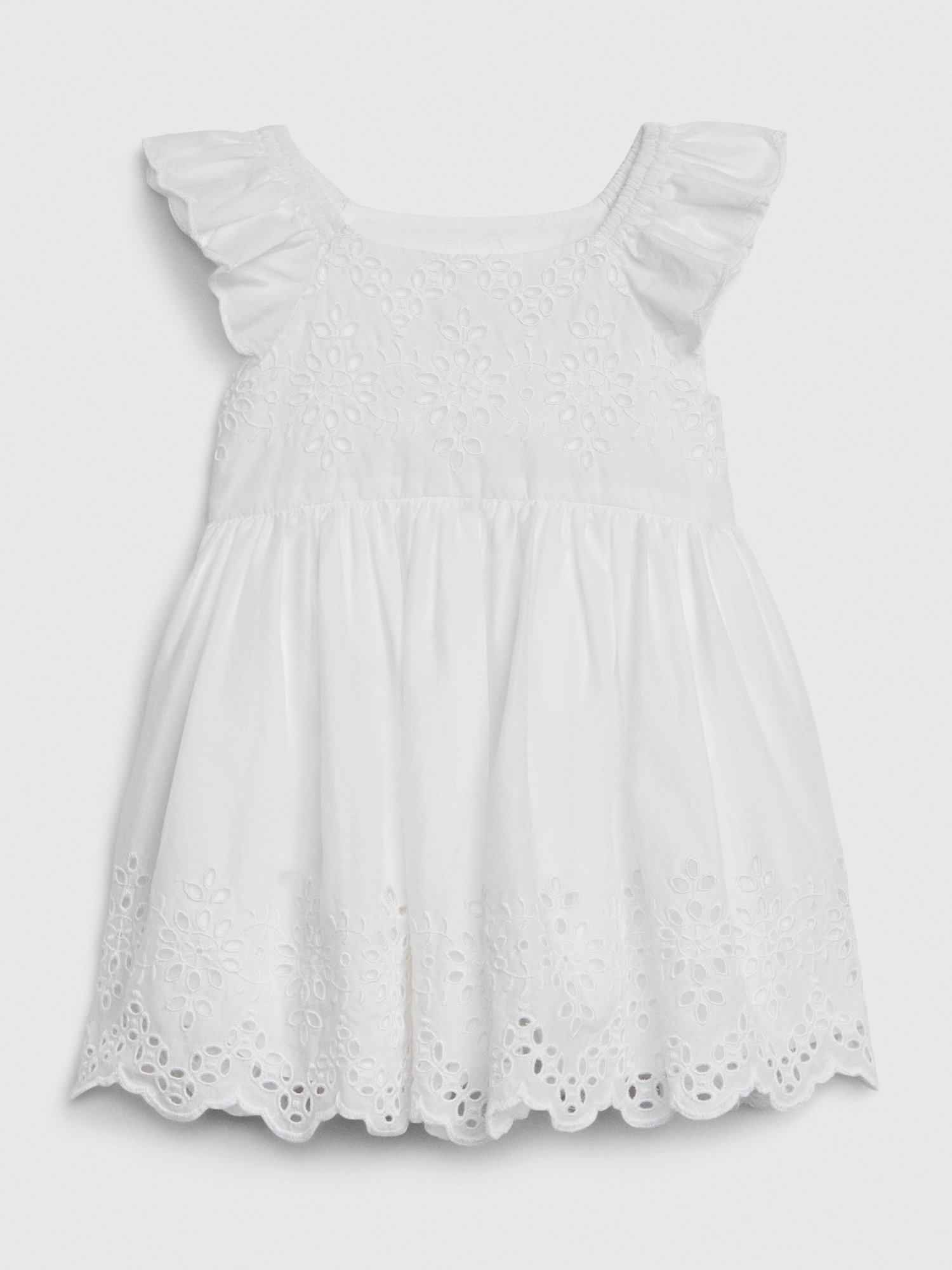 white eyelet dress baby