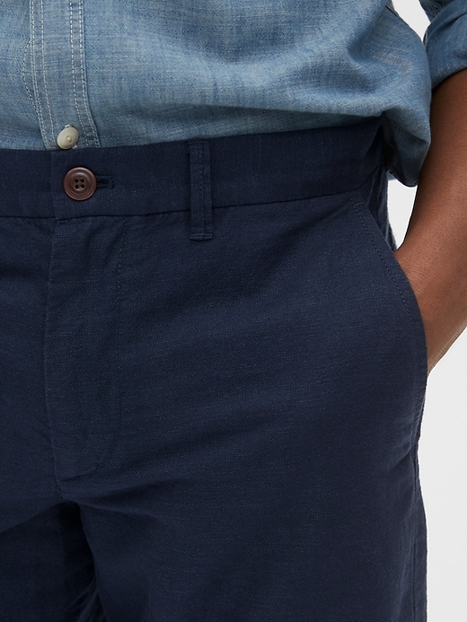 Image number 5 showing, 12" Linen Shorts