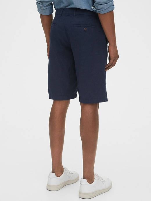 Image number 2 showing, 12" Linen Shorts