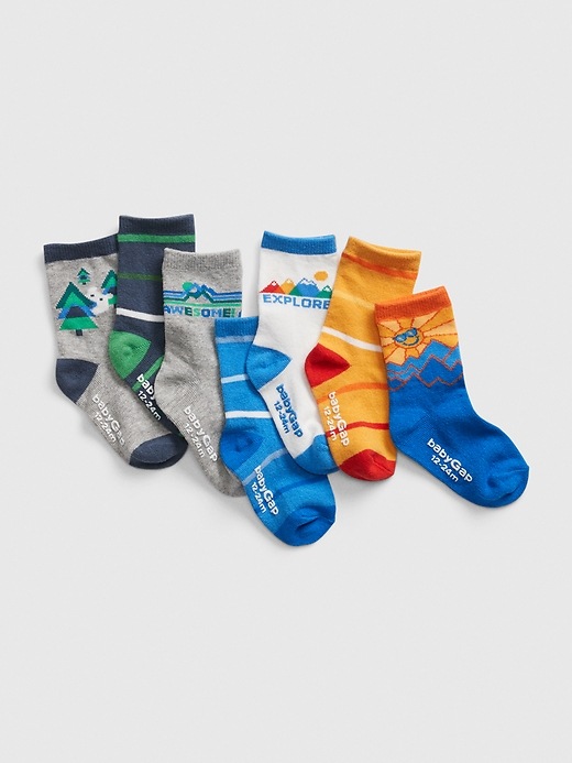 View large product image 1 of 1. Toddler Days-of-the-Week Adventure Crew Socks (7-Pack)