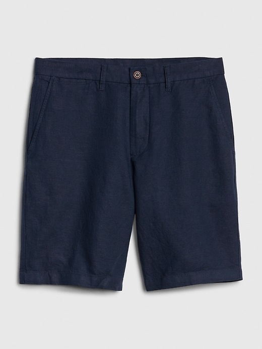 Image number 6 showing, 10" Linen Shorts