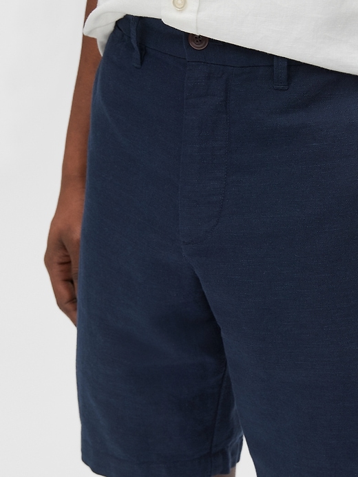 Image number 5 showing, 10" Linen Shorts