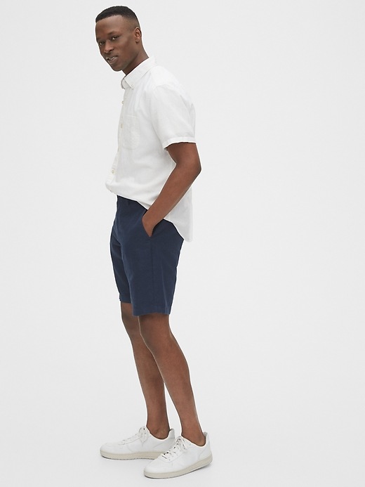 Image number 3 showing, 10" Linen Shorts