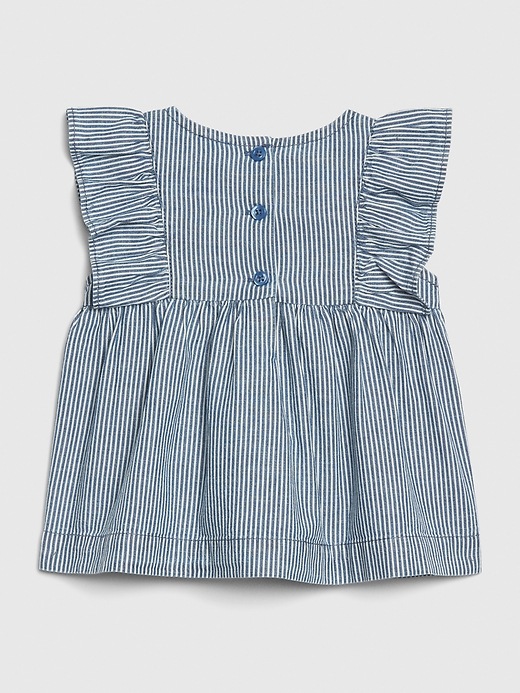 Image number 2 showing, Baby Denim Ruffle Two-Piece Set