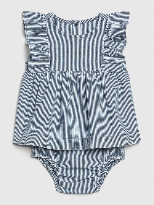 Image number 3 showing, Baby Denim Ruffle Two-Piece Set