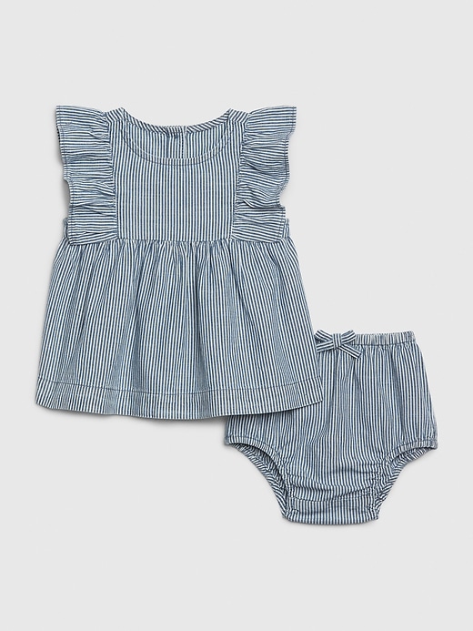 Image number 1 showing, Baby Denim Ruffle Two-Piece Set