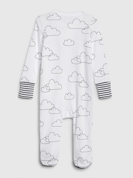 Image number 2 showing, Baby Cloud Footed One-Piece