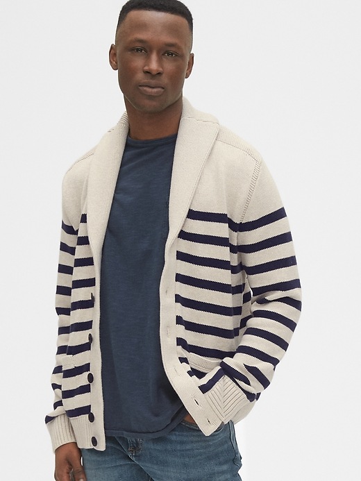 Image number 1 showing, Shawl Collar Sweater