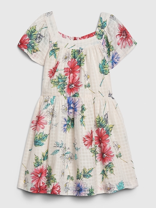 Image number 1 showing, Toddler Floral Squareneck Dress