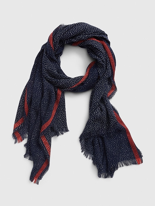Image number 1 showing, Printed Oblong Scarf