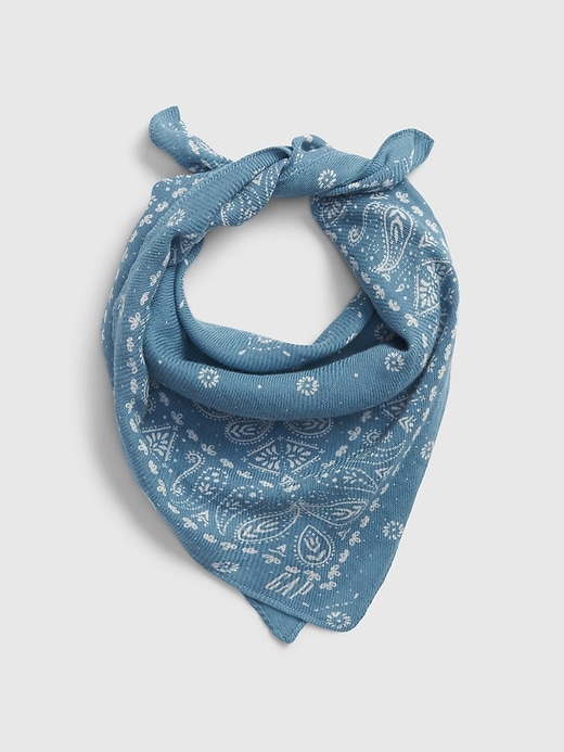1 of 8 showing, with the color true blue indigo of product 100% Organic Cotton Print Bandana