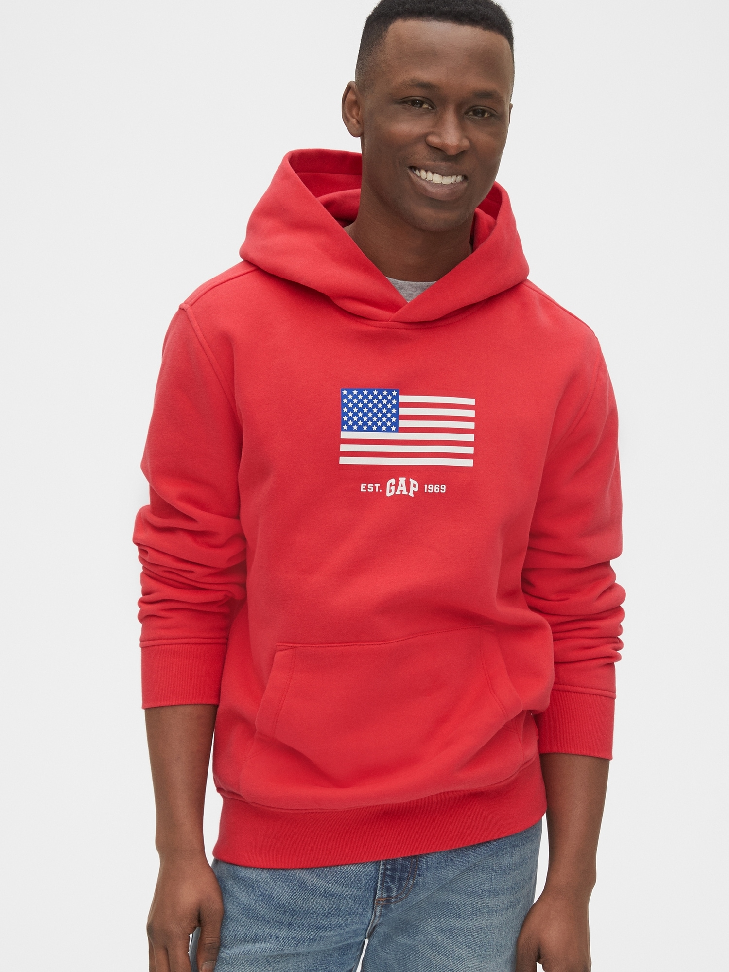 Gap Logo Flag Hoodie Gap