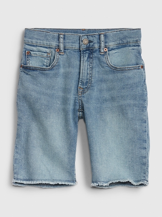 2 of 8 showing, with the color medium wash of product Kids Denim Everyday Shorts with Stretch
