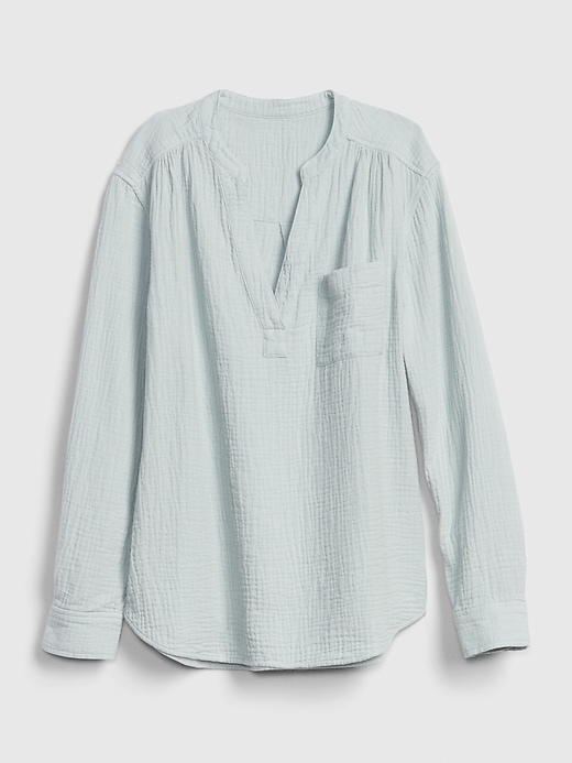 Image number 6 showing, Gauzy Popover Shirt in Cotton