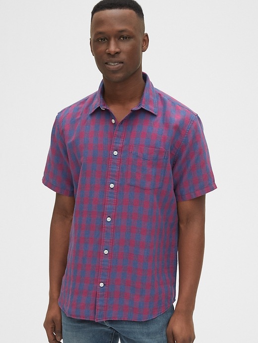 Image number 10 showing, Button-Front Shirt in Linen-Cotton