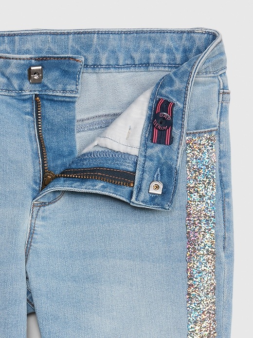 Image number 6 showing, Kids Flippy Sequin Super Skinny Jeans with Stretch