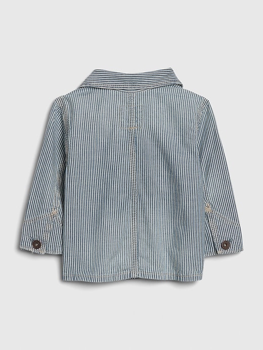 Image number 2 showing, Baby Railroad Stripe Chore Jacket